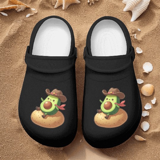 Avocado Cowboy Potato Rider Nurse Clogs