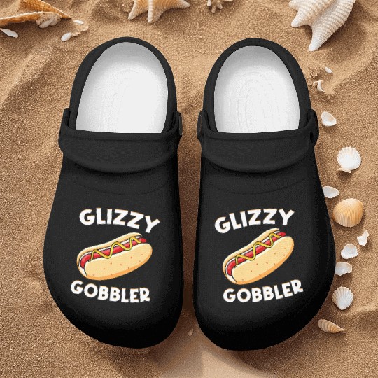 Hot Dog Glizzy Gobbler Number One Gladiator Nurse Clogs