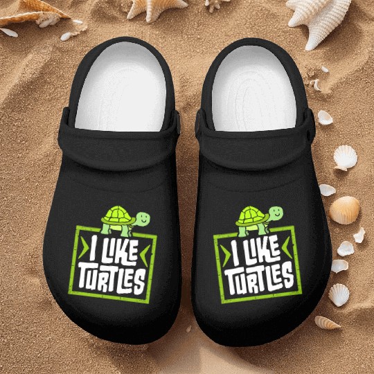 I Like Turtles Cute Tortoise Love Turtle Lover Nurse Clogs