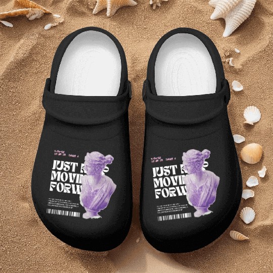Black and White Typography Nurse Clogs