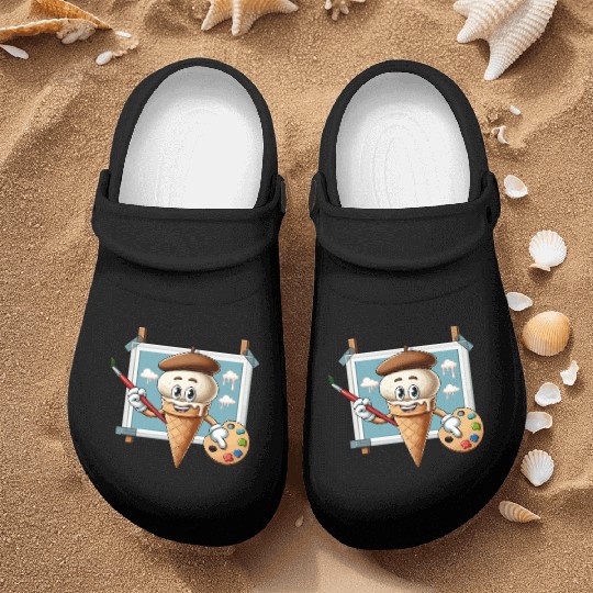 Creative Ice Cream Character Masterpiece Nurse Clogs