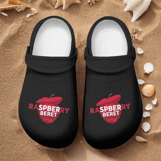 Cute Raspberry Beret Nurse Clogs