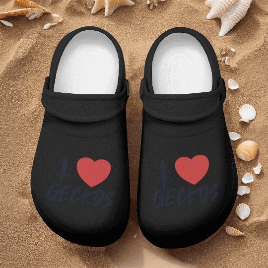 I love Geckos Crested Lizard Gekkota Leopard Gecko Nurse Clogs