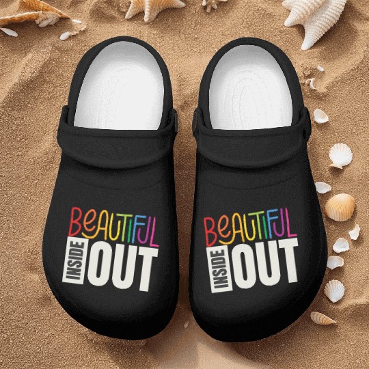 Beautiful Inside Out (black) Nurse Clogs