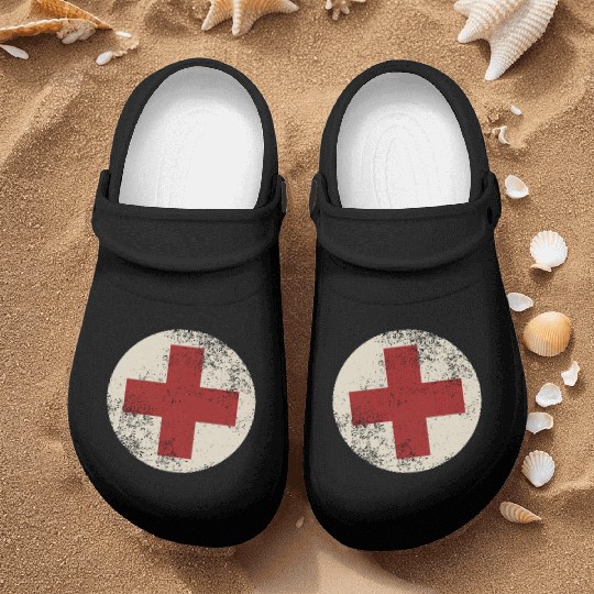 WW2 Combat Medic Symbol Nurse Clogs