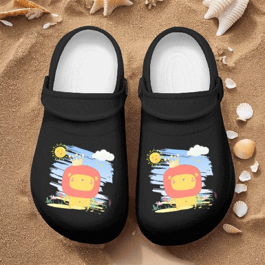 Kawaii Lion King Using Crown Adorable Cartoon Nurse Clogs