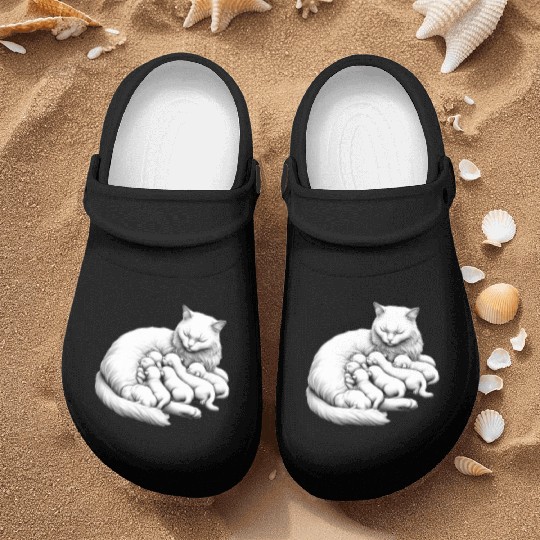 Breastfeeding Mother Cat Nurse Clogs