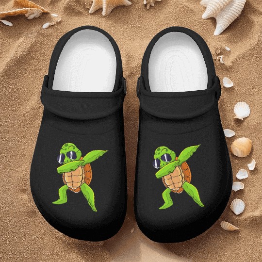 Dabbing Sea Turtle Animal Lover Save The Turtles Nurse Clogs