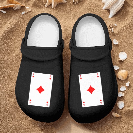 Diamonds Playing card ace Nurse Clogs