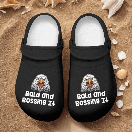 Bald And Bossing It Funny Bearded Hairstylist Nurse Clogs
