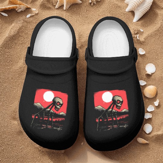 Japan Red Sun Horror: Skull Creature Nurse Clogs