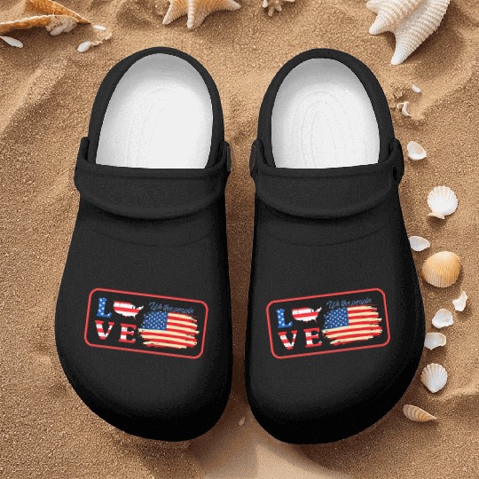 love america ,we the people Nurse Clogs