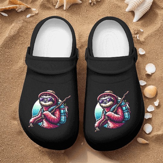 Cool Sloth Hiking Adventure in Nature Nurse Clogs
