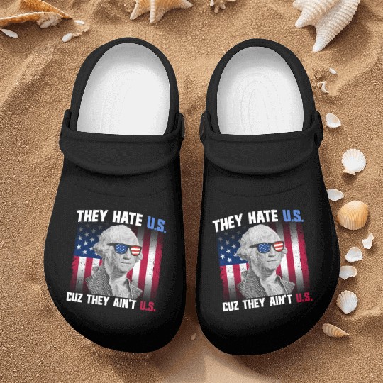 They Hate US Cuz They Ain't US George Washington Nurse Clogs