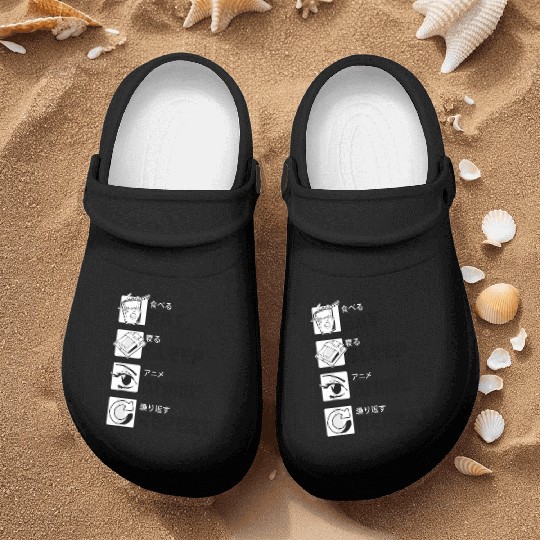 Eat Sleep Anime Repeat Anime Lovers Gifts for Men Nurse Clogs