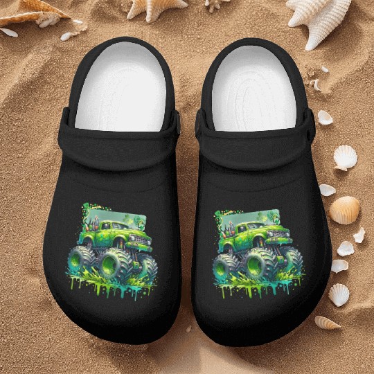 Monster Truck Shamrock Nurse Clogs