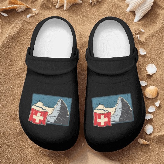 Vacation Skiing, Hiking, Mountain Switzerland Nurse Clogs