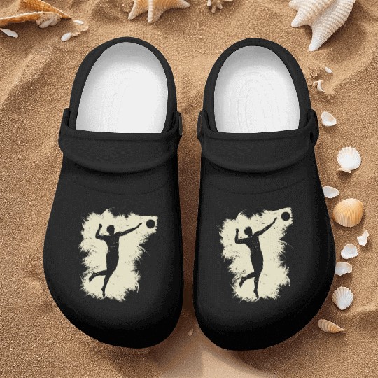 Volleyball Beach Grunge Vintage Nurse Clogs