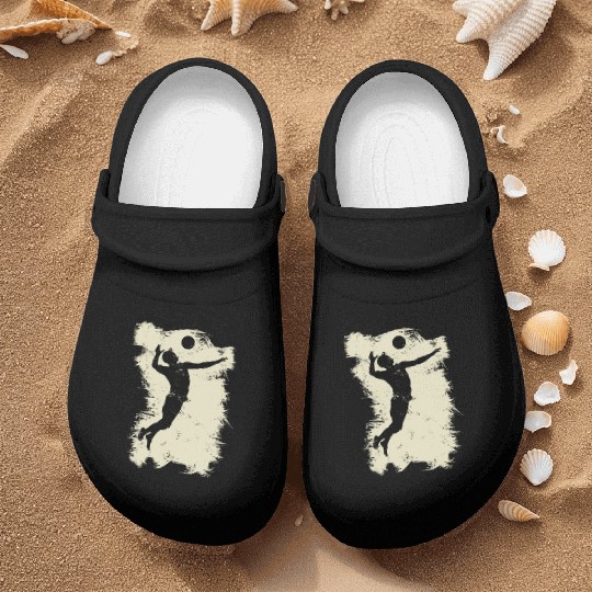 Volleyball Beach Grunge Vintage Nurse Clogs