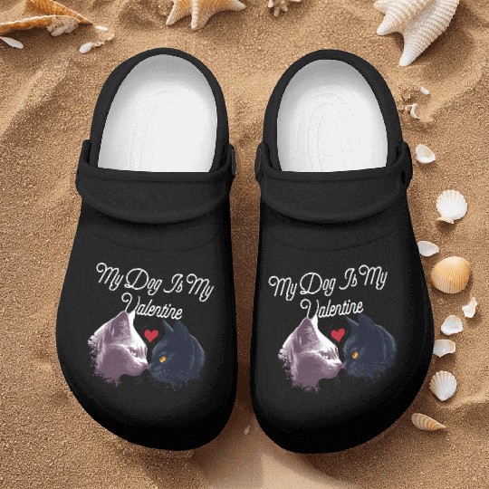 My Dog Is My Valentine Funny Valentines Day Humor Nurse Clogs