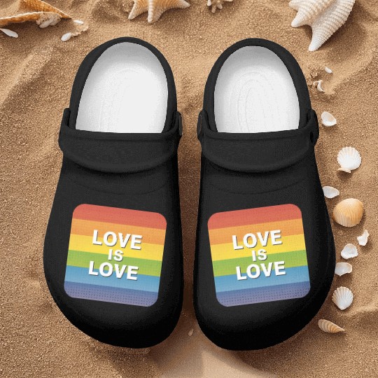 LGBTQ Love is Love Nurse Clogs