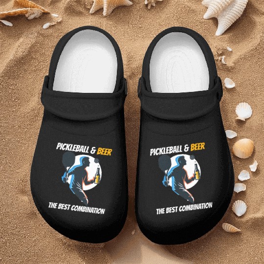 Pickleball & Beer The Best Combination Fun Graphic Nurse Clogs