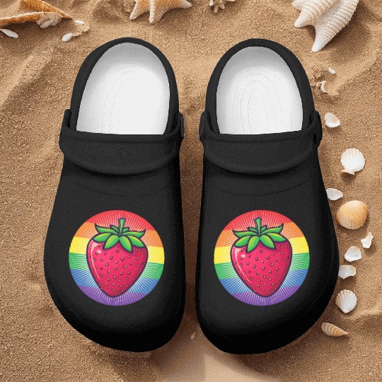 LGBTQ Strawberry Nurse Clogs