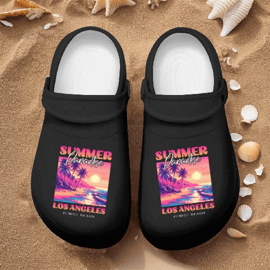 Summer Paradise Los Angeles Venice Beach Nurse Clogs