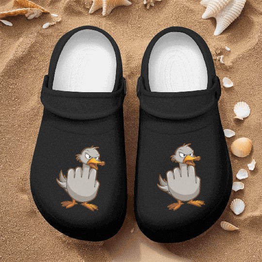 Funny Rude Seagull Outfit Gift for Men and Women Nurse Clogs