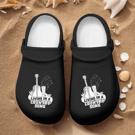 Living In A Country Song Western Country Music Nurse Clogs