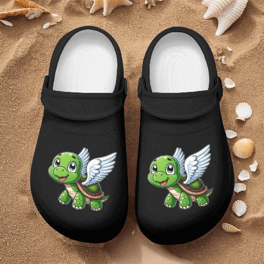 Turtle Angel Wings Halo Farm Farmer Nurse Clogs