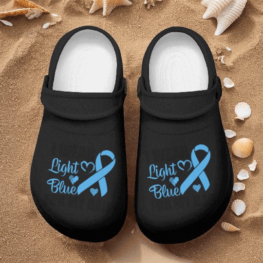 I wear Light Blue for my dad Prostate cancer Nurse Clogs