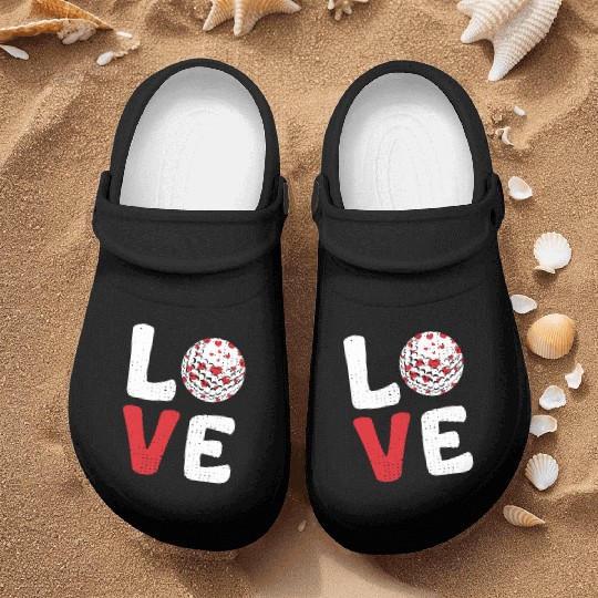 Valentine s Day Love Golfball Nurse Clogs