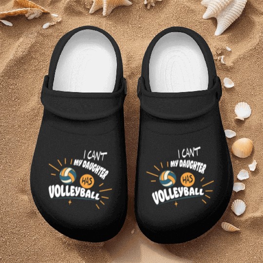 Volleyball Dad Men I Can_t My Daughter Has Volleyb Nurse Clogs