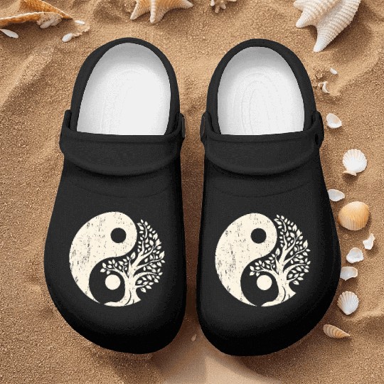 Nature's Balance: Yin Yang Tree of Life Nurse Clogs