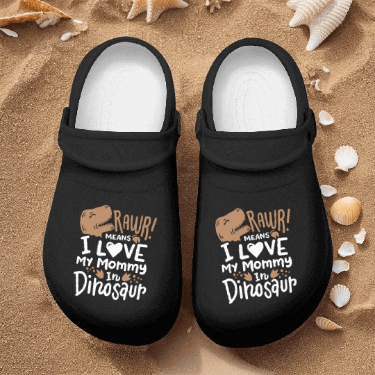 Dinosaur Mother's Day Nurse Clogs