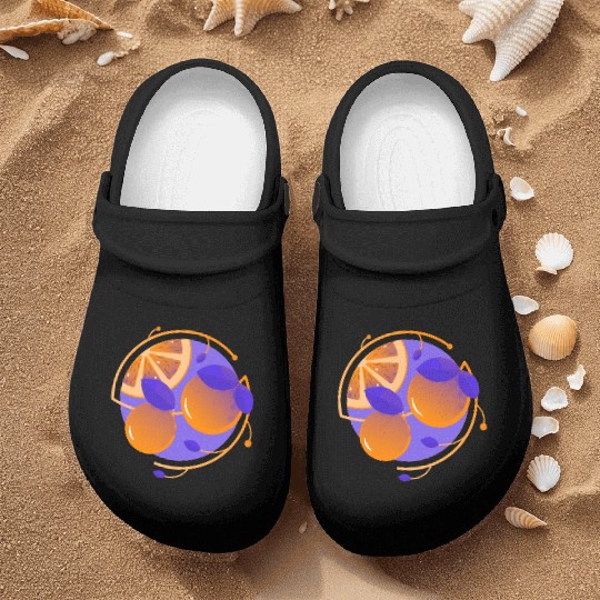 Orange Fruit Nurse Clogs