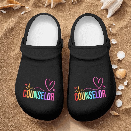 Retro Counseling Awareness School Counselor Nurse Clogs