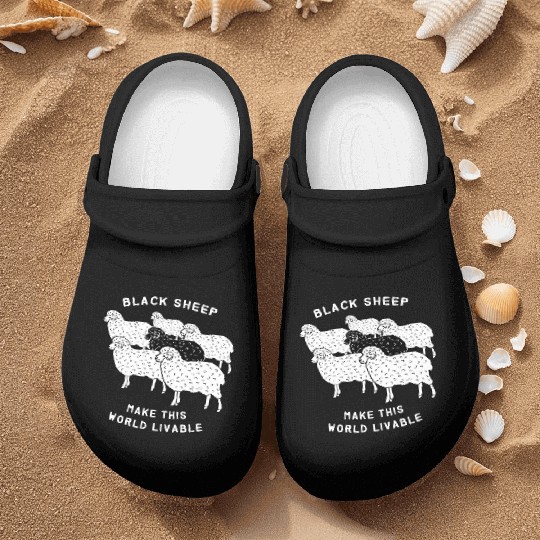Black sheep make this world livable Nurse Clogs