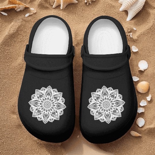 Flowers Mandala Yoga And Serenity Design Nurse Clogs