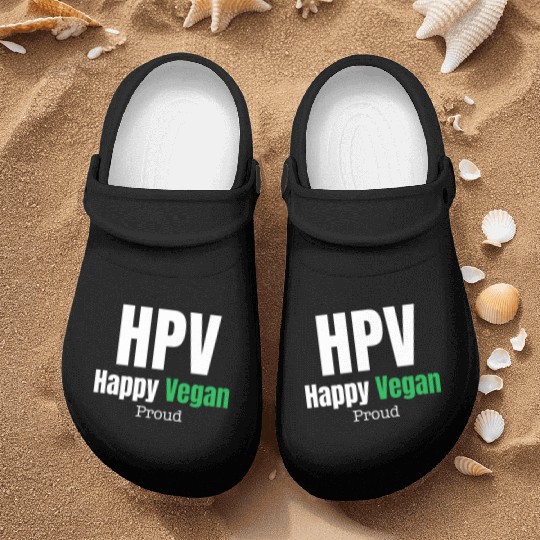HPV Happy Vegan Proud Awareness Warrior Ovarian Nurse Clogs