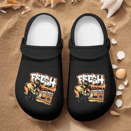 Graffiti Train Streetwear Old School Nurse Clogs