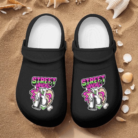 Street Art Spray Can Streetwear Nurse Clogs