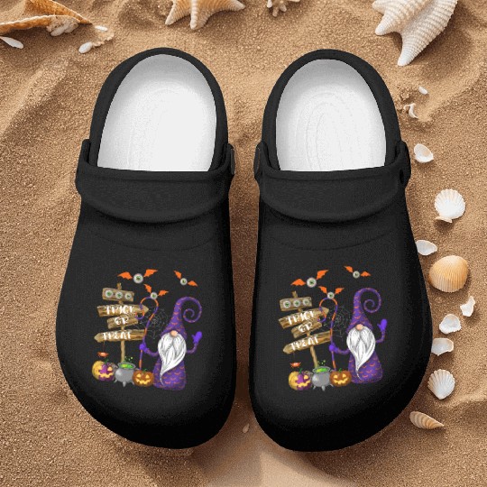 Cute Halloween Gnome Spooky Trick Or Treat Nurse Clogs