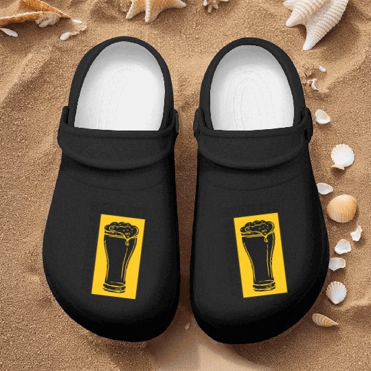 Just Grin And Beer It Funny Alcohol Beer Nurse Clogs