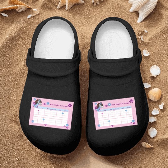 Timetable for Kids - Pony Flowers pink - French Nurse Clogs