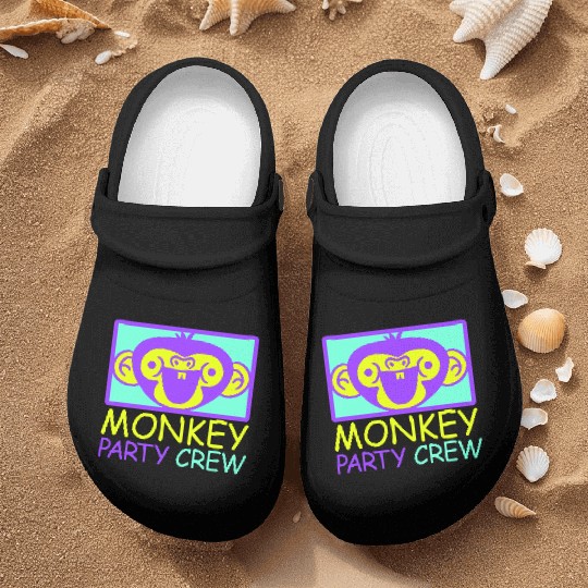 Monkey Chimpanzee Party Animals Crew Team Friends Nurse Clogs