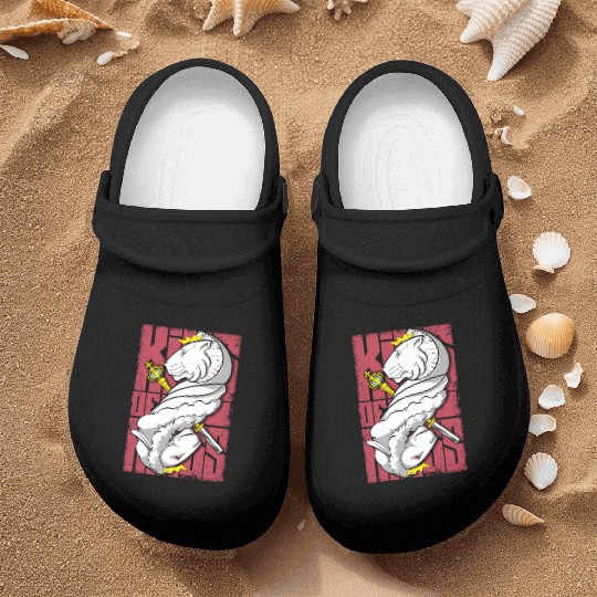Lion King and the Holy Lamb Christian Art Nurse Clogs