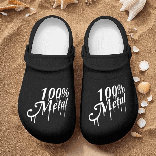 100 % Percent Metal Music Fun Graffiti Drops Stamp Nurse Clogs