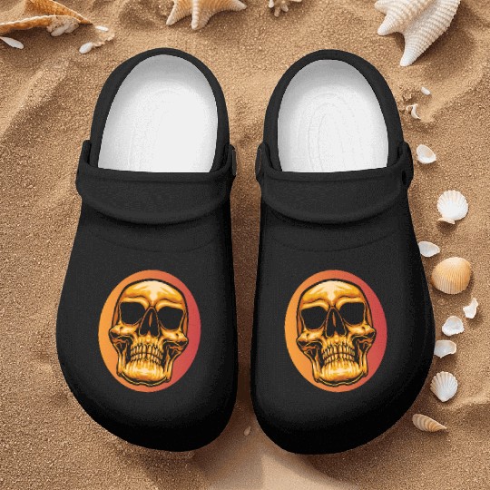 Halloween skull Novelty Skull Graphic design Nurse Clogs
